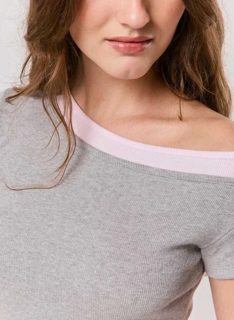 blusa ombro caído sobreposição blusa ombro caído sobreposição
