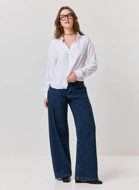 camisa oversized off-white camisa oversized off-white