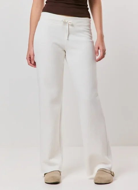 calça flare moletom cintura média calça flare moletom cintura média