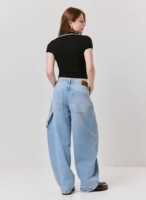 blusa canelada gola polo blusa canelada gola polo
