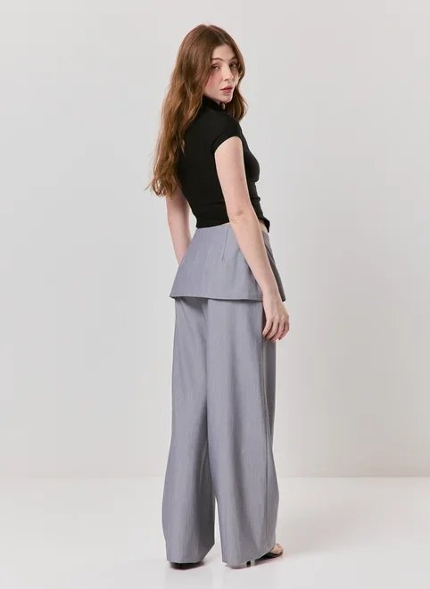 calça alfaiataria com sobreposição calça alfaiataria com sobreposição