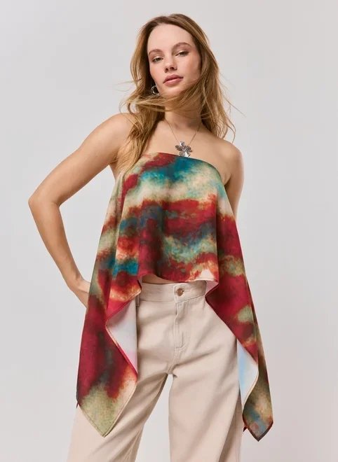 blusa capa estampa abstrata blusa capa estampa abstrata