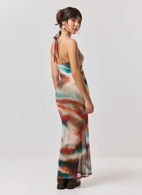 vestido frente única estampado vestido frente única estampado