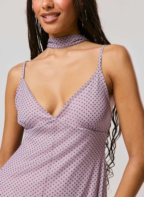 vestido tule poá amarração vestido tule poá amarração