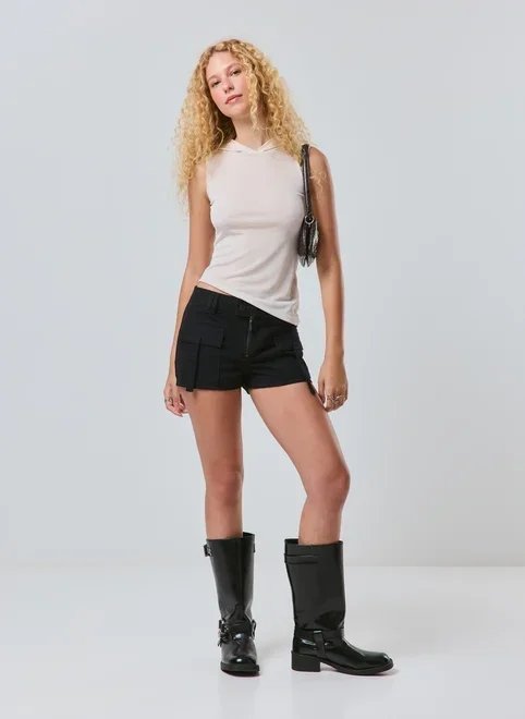 short cargo regular em algodão short cargo regular em algodão