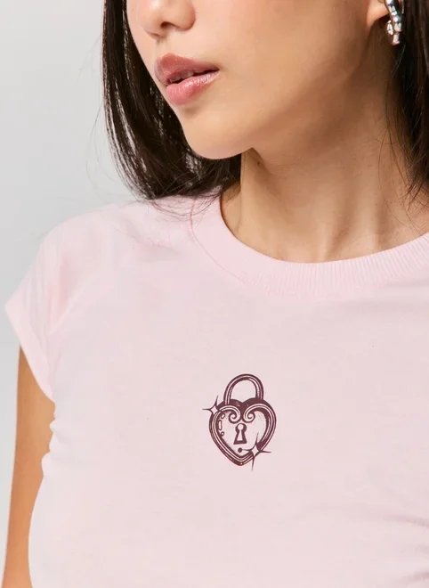 blusa coração cadeado blusa coração cadeado