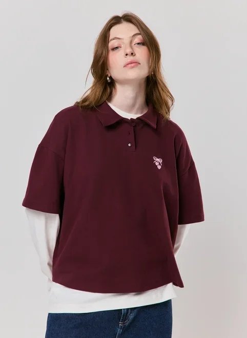 polo regular algodão com bordado polo regular algodão com bordado