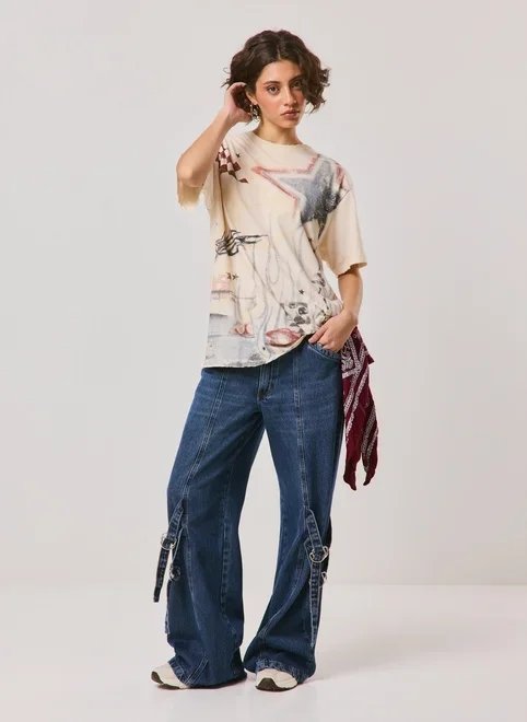 camiseta oversized estampada racer camiseta oversized estampada racer