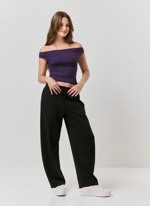 blusa ombro a ombro poliamida roxa blusa ombro a ombro poliamida roxa