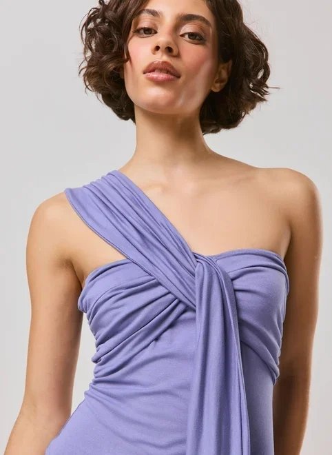 blusa um ombro torção blusa um ombro torção