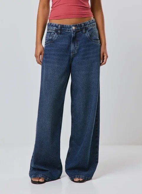 calça jeans cintura baixa super wide leg calça jeans cintura baixa super wide leg
