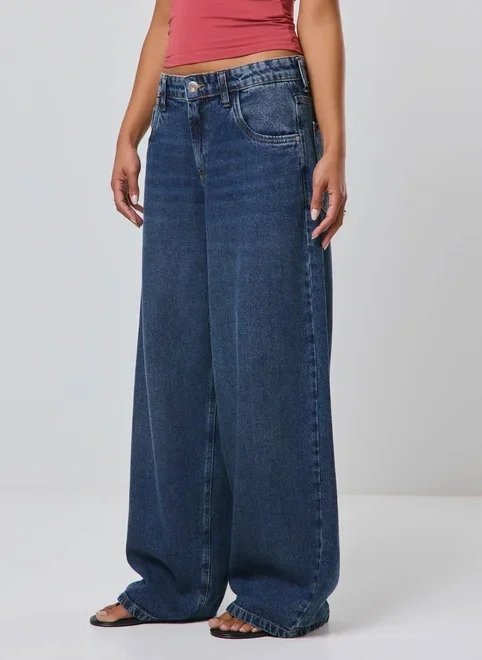 calça jeans cintura baixa super wide leg calça jeans cintura baixa super wide leg