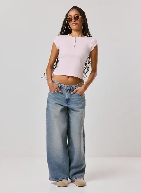 calça jeans cintura baixa super wide leg calça jeans cintura baixa super wide leg