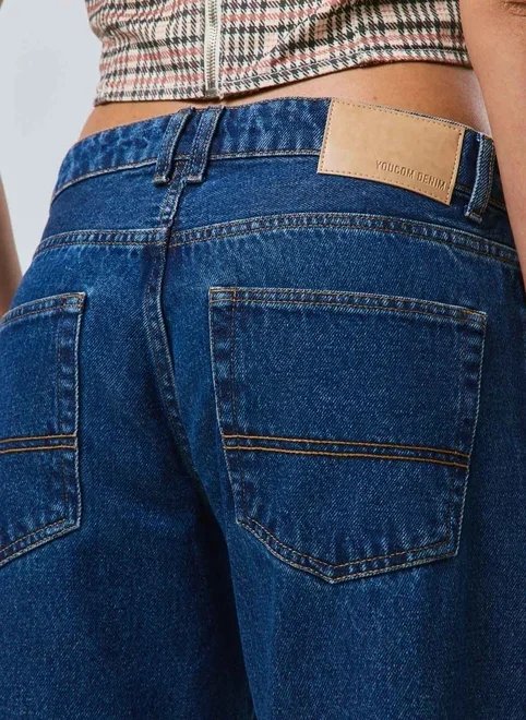 calça jeans wide leg denim escuro calça jeans wide leg denim escuro