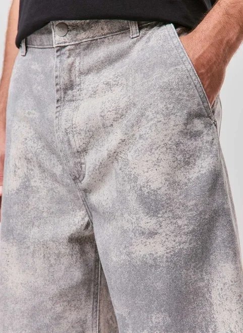 calça sarja baggy estampa concreto calça sarja baggy estampa concreto