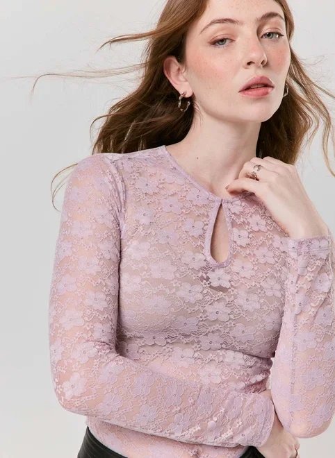 blusa manga longa renda blusa manga longa renda