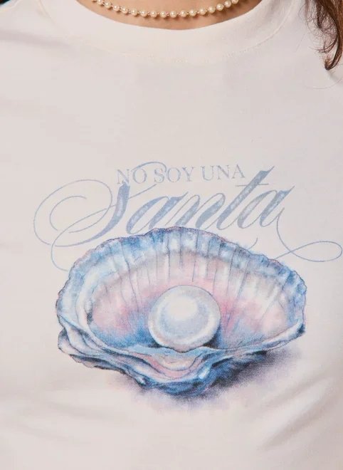 blusa estampa concha e pérola blusa estampa concha e pérola