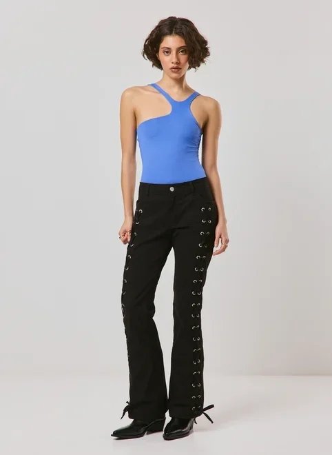 body azul alças assimétricas body azul alças assimétricas