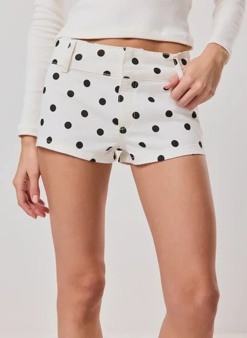 micro short cintura baixa poá micro short cintura baixa poá