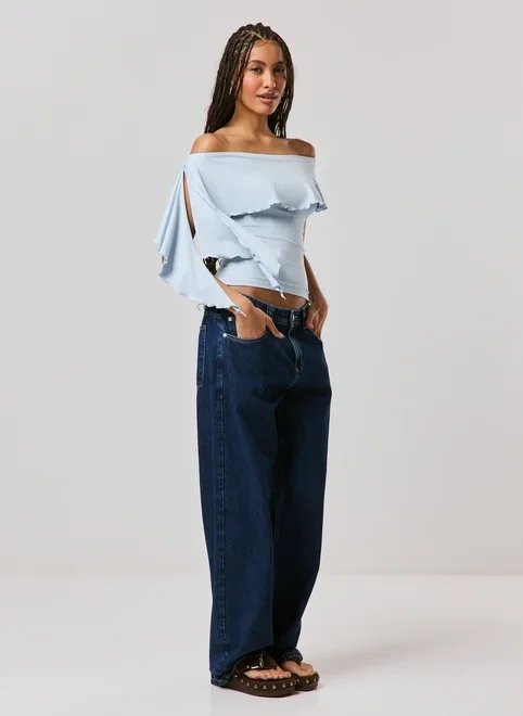 blusa ombro a ombro babado flow blusa ombro a ombro babado flow