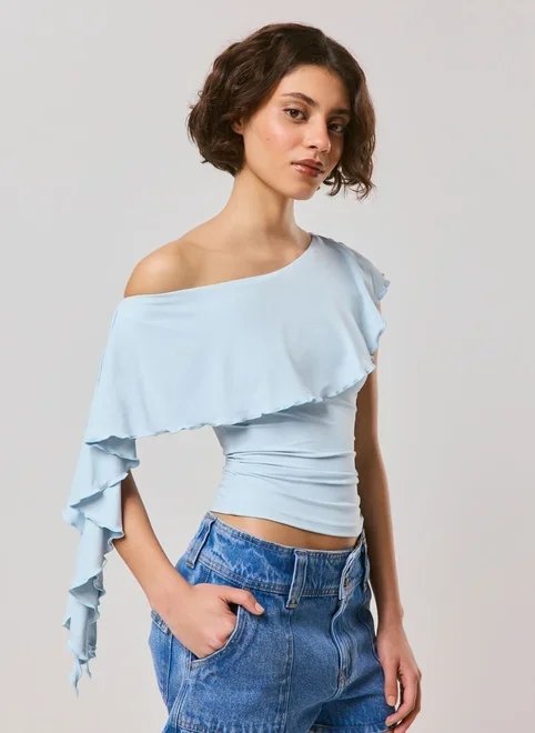 blusa ombro a ombro babado flow blusa ombro a ombro babado flow
