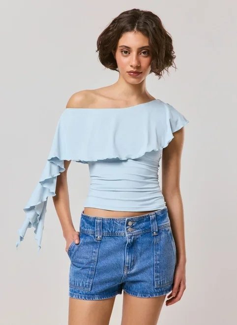 blusa ombro a ombro babado flow blusa ombro a ombro babado flow