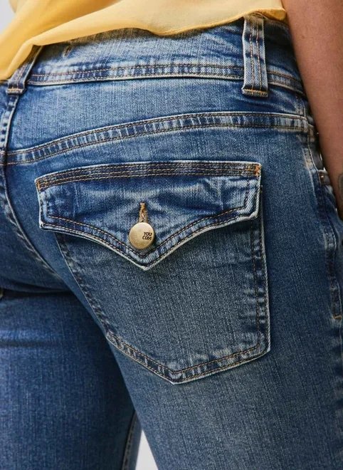 calça jeans bootcut cintura baixa bolsos calça jeans bootcut cintura baixa bolsos