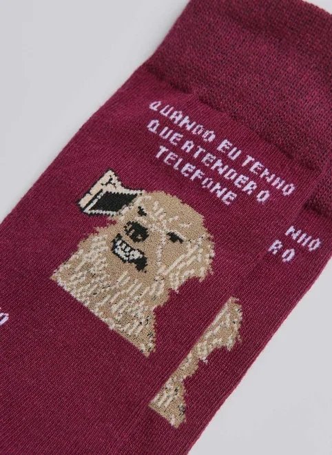 meia estampada doguinho meia estampada doguinho