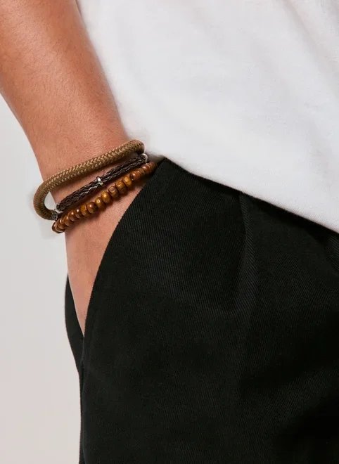 kit 3 pulseiras nature kit 3 pulseiras nature