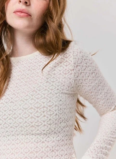 blusa em tule texturizado blusa em tule texturizado