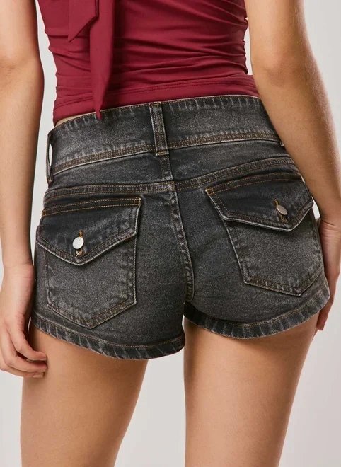 short jeans cintura baixa vintage black short jeans cintura baixa vintage black