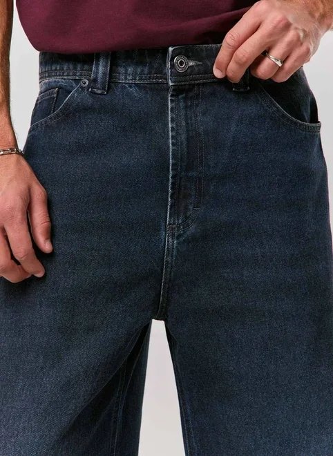calça jeans baggy lavagem escura calça jeans baggy lavagem escura