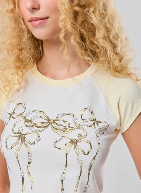 blusa manga curta laços blusa manga curta laços