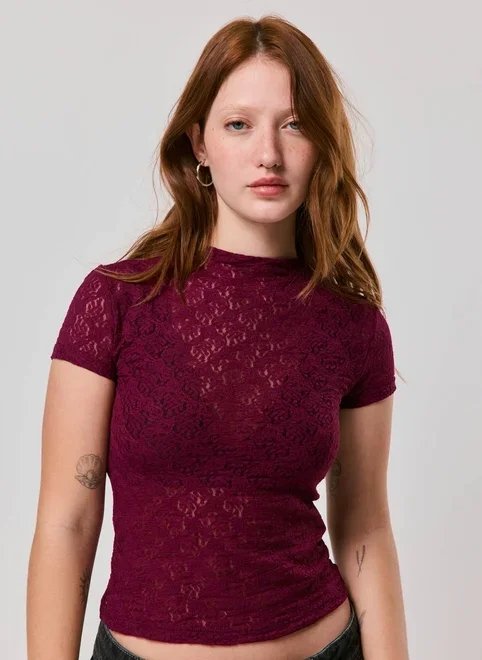 blusa renda texturizada blusa renda texturizada