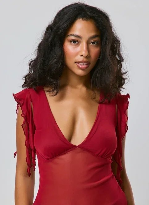 blusa em tule com babados blusa em tule com babados