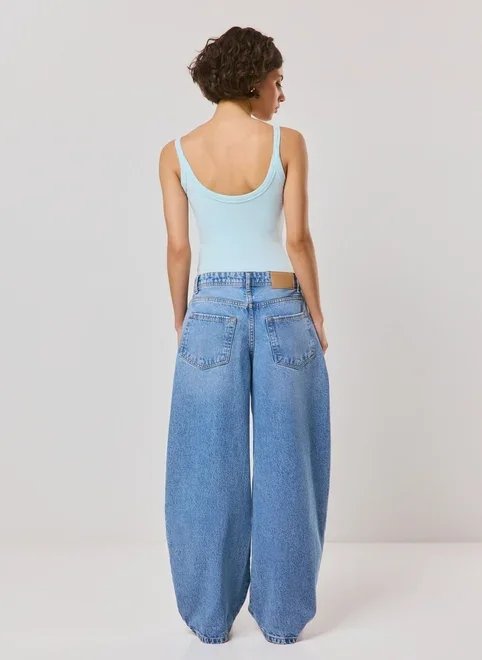 calça jeans claro barrel cintura baixa calça jeans claro barrel cintura baixa