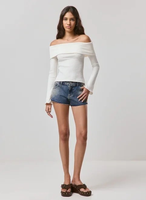 blusa ombro a ombro canelada blusa ombro a ombro canelada