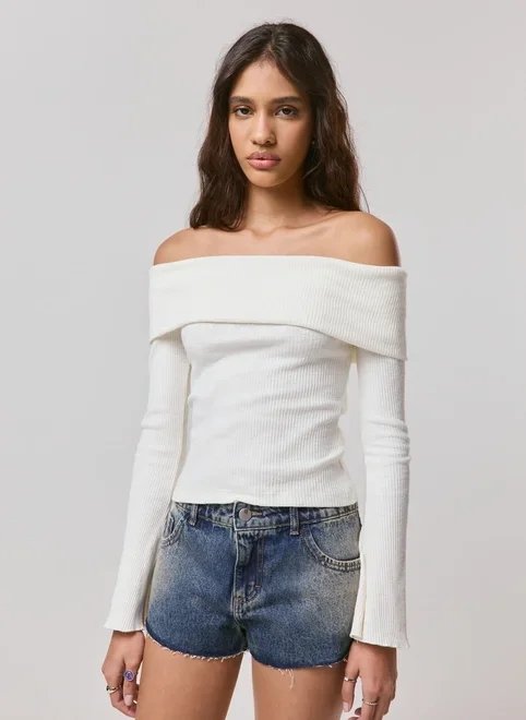 blusa ombro a ombro canelada blusa ombro a ombro canelada