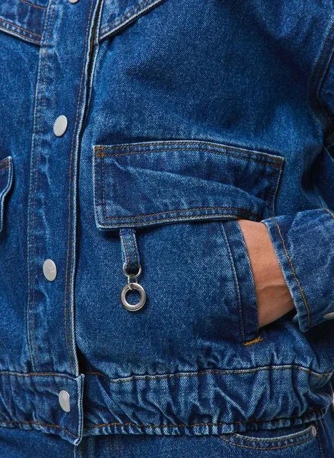 jaqueta jeans bolsos utilitários jaqueta jeans bolsos utilitários