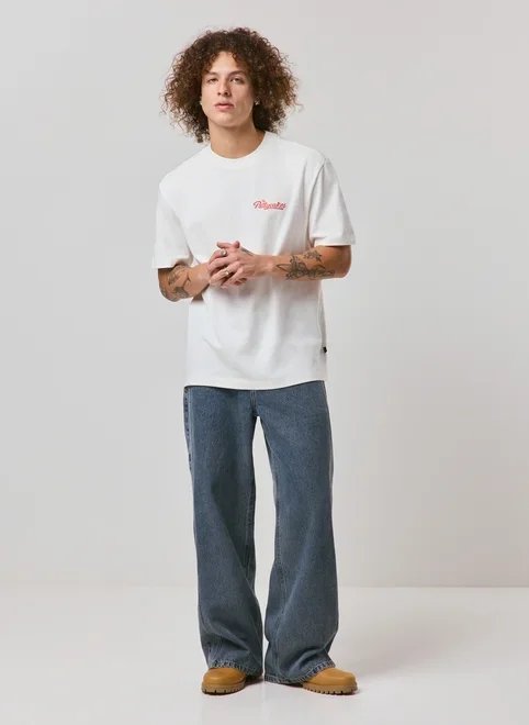 calça jeans relaxed wide leg calça jeans relaxed wide leg