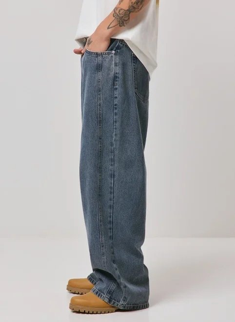 calça jeans relaxed wide leg calça jeans relaxed wide leg
