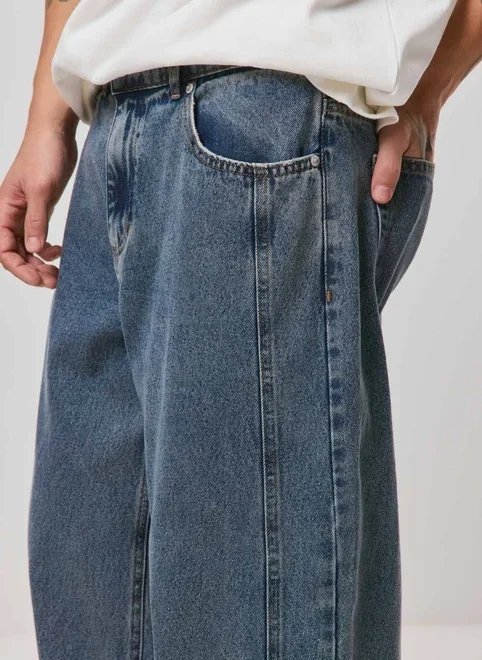 calça jeans relaxed wide leg calça jeans relaxed wide leg
