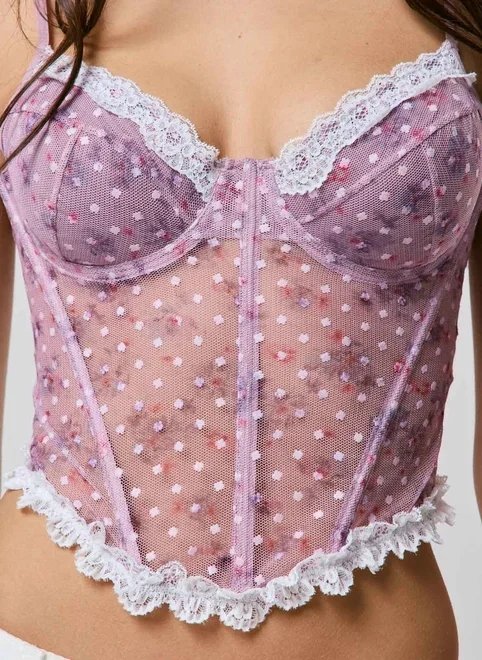 corset com renda em tule corset com renda em tule