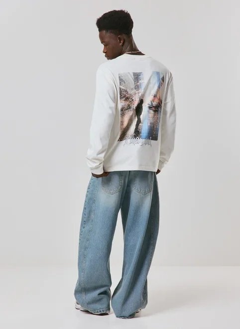 calça jeans barrel oversized calça jeans barrel oversized