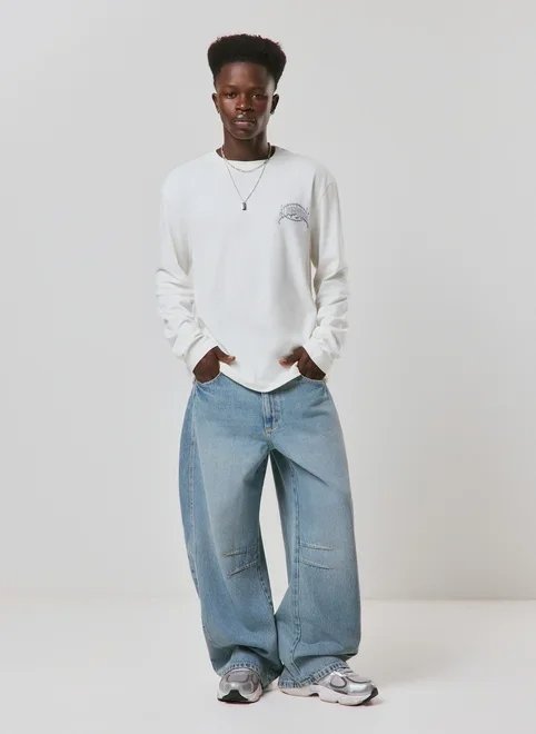 calça jeans barrel oversized calça jeans barrel oversized