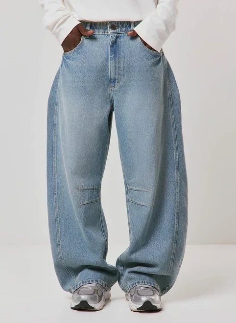 calça jeans barrel oversized calça jeans barrel oversized