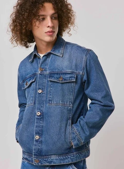 jaqueta jeans box com bolsos jaqueta jeans box com bolsos