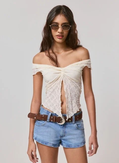 blusa ombro a ombro rendada blusa ombro a ombro rendada