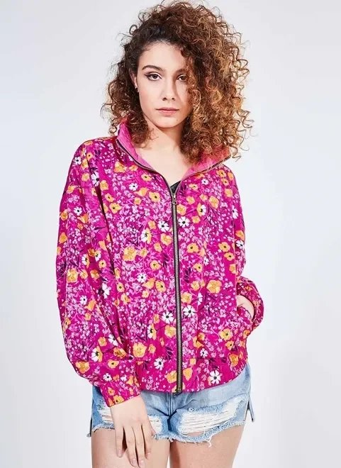 jaqueta bomber jacquard floral jaqueta bomber jacquard floral