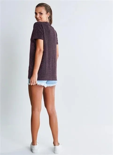 blusa alongada metalizada blusa alongada metalizada
